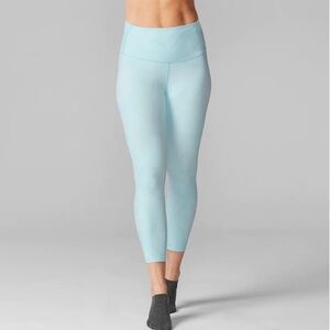 Tavi Noir 7/8 Leggings Powder Palm‎ Light Blue Palm Tree Size Small